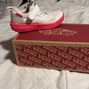 Vans Kids Sneakers - Cream and Red